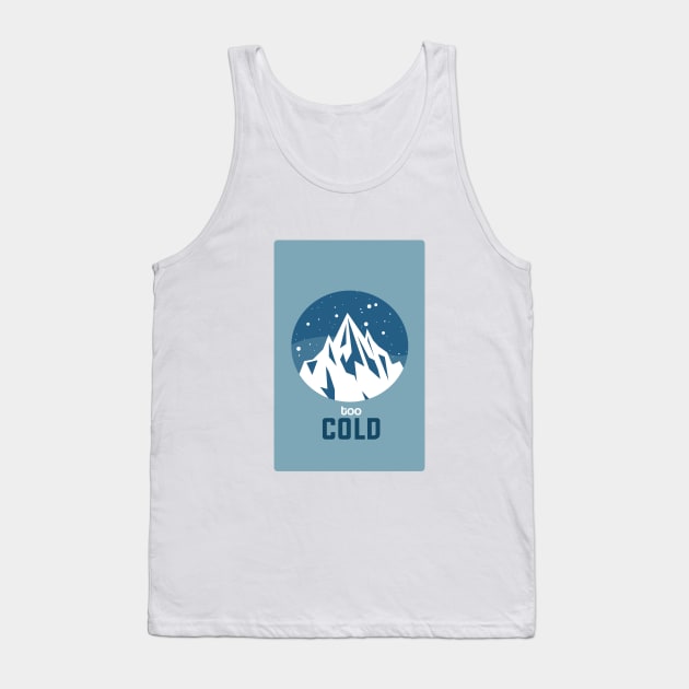 Snowing Cold White Mountain Tank Top by Freid
